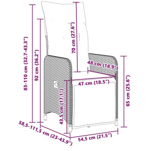3-cz. zestaw ogrodowych mebli bistro, brązowy, polirattan na Arena.pl