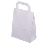 biała torba papierowa eco 32x17x41 - uchwyt płaski