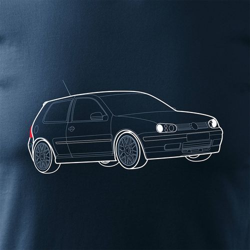Koszulka VW Golf 4 z samochodem Golf 4 męska granatowa REGULAR M na Arena.pl