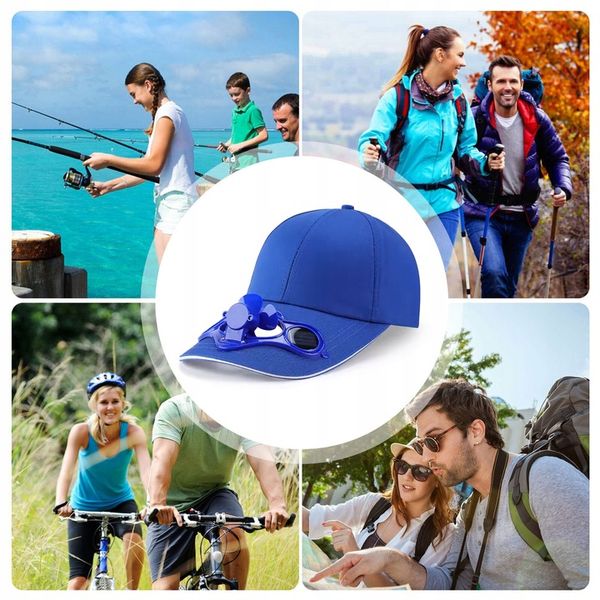 CZAPKA Z DASZKIEM Z WIATRACZKIEM SOLARNYM CHŁODZĄCA ZASILANA SŁOŃCEM zdjęcie 3