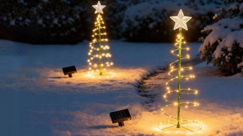 Choinka led lampki zewnętrzne ozdoba świetlna świąteczna do ogrodu 80 cm na Arena.pl