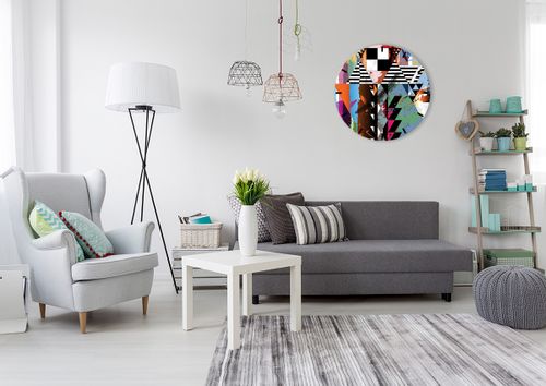Zegar Ścienny - Kompozycja Figury - 60X60 Cm - C3Ar60X60-3636 na Arena.pl