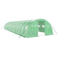 Szklarnia ze stalową ramą, zielona, 56 m², 14x4x2 m