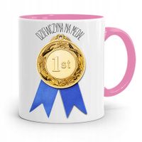 Kubek Różowy Dla Dziewczyny Dziewczyna Na Medal Z Nadrukiem Ze Zdjęciem