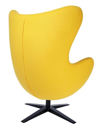 Fotel EGG SZEROKI BLACK żółty.5 - wełna, podstawa czarna na Arena.pl