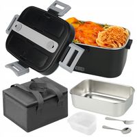 ELEKTRYCZNY LUNCH BOX PODGRZEWANY WIELOFUNKCYJNY 1.8L USZCZELKA SZCZELNA