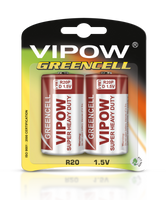 BAT0084B Baterie VIPOW GREENCELL R20 2szt/bl