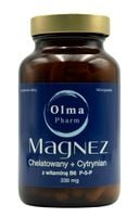 OLMA PHARM Magnez chelatowany + cytrynian z witaminą B6 P-5-P (100 kaps.)