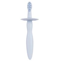 CANPOL Szczoteczka silikonowa dla niemowląt z ogranicznikiem kolor niebieski