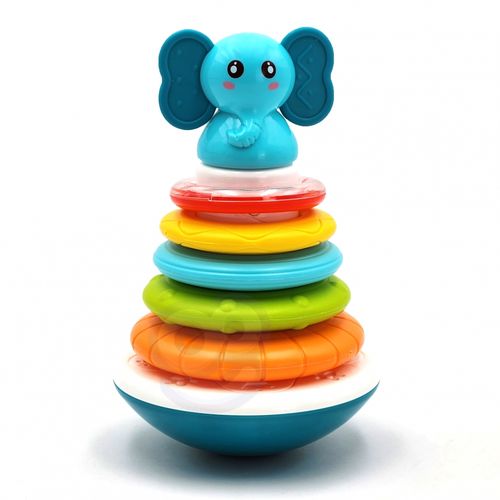 WOOPIE BABY Piramida Wieża Interaktywna Słonik z Obręczami Grzechotka na Arena.pl