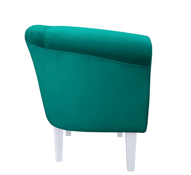 Fotel Milo nogi 20cm białe turkus MG20 zdjęcie 3