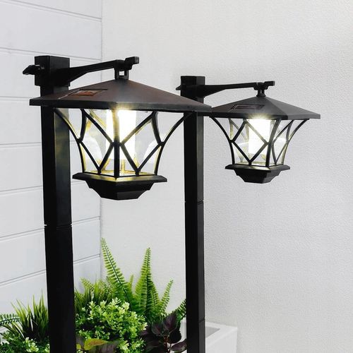 LAMPA SOLARNA LED LATARNIA OGRODOWA 150cm SŁUPEK na Arena.pl