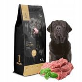 SUCHA KARMA DLA PSA / PSÓW 1DOG M/L 12KG CIELĘCINA BEZ ZBÓŻ