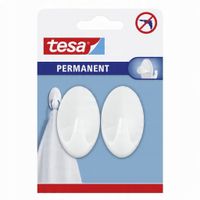 TESA Haczyki okrągłe białe samoprzylepne - Wieszaki permanentne 2szt