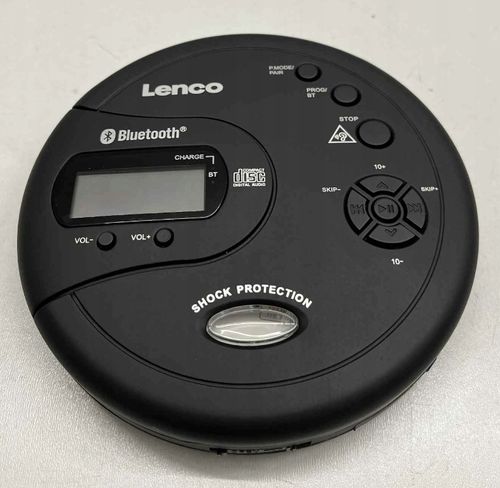 DISCMAN PRZENOŚNY ODTWARZACZ PŁYT Lenco CD-300BK MP3 LCD BLUETOOTH Czarny na Arena.pl