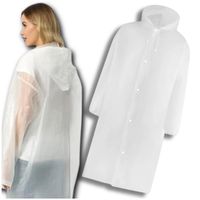 Płaszcz przeciwdeszczowy peleryna biały wodoodporny EVA mocny