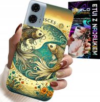 ETUI DO MOTOROLA G24 / G04 - ZNAK ZODIAKU, RYBA ASTRONOMIA + FOLIA