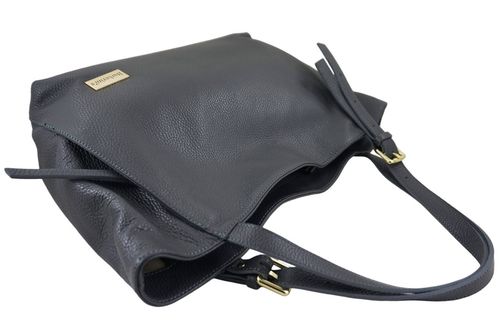 Modna shopperka damska na ramię - Szara ciemna na Arena.pl