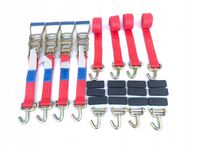 4 x Pas Pasy Transportowe 3PKT Kostka 3 Haki obrotowe do Lawet Lawety 3m 50