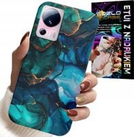 ETUI DO XIAOMI 13 LITE - NIEBIESKO ZIELONY MARMUREK PLECKI WZORY