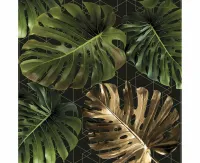 SERWETKI DAISY MONSTERA ON A GOLDEN GRAPHIC NET 33X33CM POL-MAK