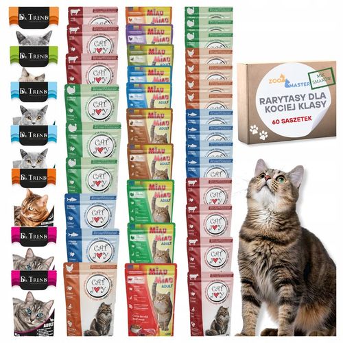 Karma mokra dla kota Saszetka Mix Smaków RARYTASY DLA KOCIEJ KLASY 60 na Arena.pl