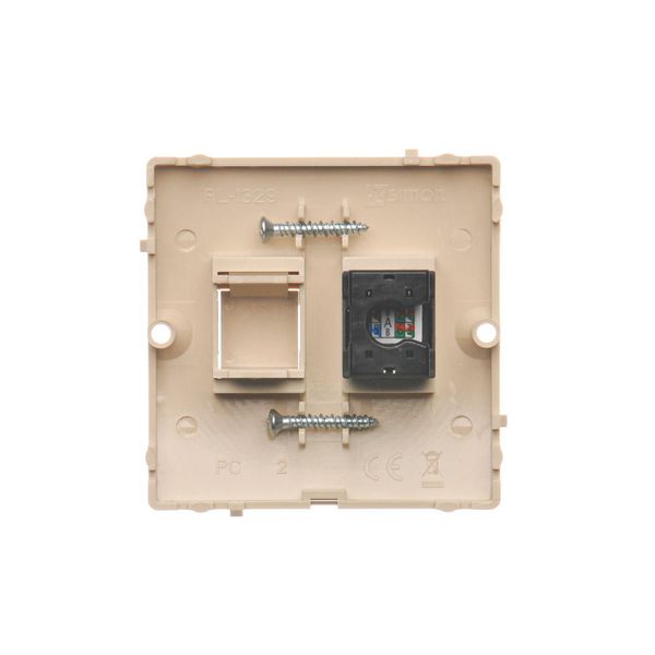 Basic Gniazdo komputerowe RJ45 pojedyncze BMF51.02/12 beżowy SIMON zdjęcie 2