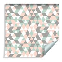 Tapeta GEOMETRYCZNA - Kolorowe Trójkąty w Stylu Retro