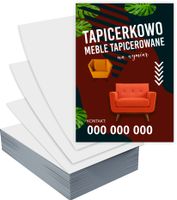 Ulotki A4 reklamowe firmowe MEBLE TAPICEROWANE GOTOWY PROJEKT GRATIS 100szt