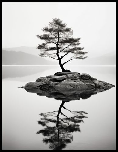 Plakat 50x65cm Samotne Drzewo na Arena.pl