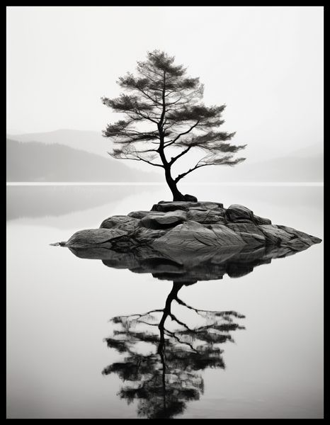 Plakat 50x65cm Samotne Drzewo zdjęcie 2