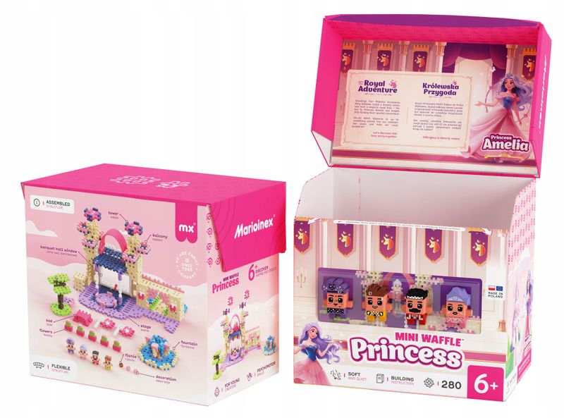 Mini Waffle Marioinex PRINCESS, królewska przygoda 280 el. 4 figurki zdjęcie 4