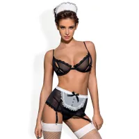 obsessive maidme set l/xl - zestaw przebranie pokojowki, 5 elementow