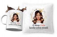 Zestaw Dla Juli Poduszka + Kubek Na Prezent Z Nadrukiem Ze Zdjęciem