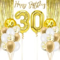 Zestaw balonowy na 30 urodziny złoty