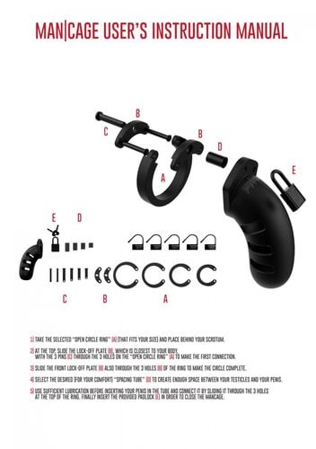 model 21   chastity   4.5   silicone cock cage   black na Arena.pl