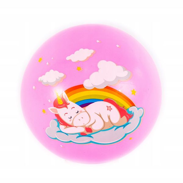 PIŁKA GUMOWA JEDNOROŻCE 23 CM RÓŻNE KOLORY DO WYBORU zdjęcie 1