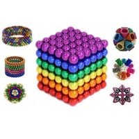 KULKI MAGNETYCZNE 216szt 3mm MAGNESY KREATYWNE DLA DZIECI DOROSŁYCH