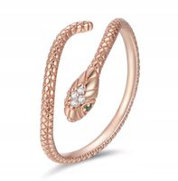 Pierścionek Duchowy Wąż różowozłoty wykonany ze srebra s925 roz.8