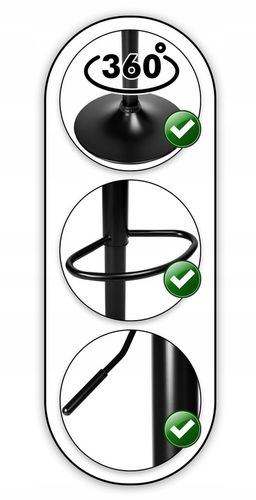 KRZESŁO BAROWE OBROTOWE HOKER WELUROWY REGULOWANE PIKOWANE KUCHENNY na Arena.pl