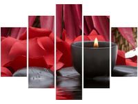 105CM 150CM OBRAZ 5 ELEM ŚWIECZNIK SPA DRUK