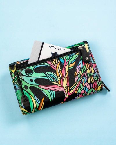 pojemny, skórzany portfel damski na zatrzask - rovicky na Arena.pl