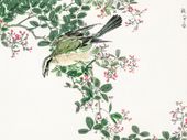 Plakat 40x30cm  Shrike. Kashu Japoński Vintage do Salonu