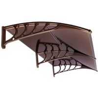 Zadaszenie, daszek do drzwi wejściowych, balkonowych, tarasowych 200x100 cm brązowy, transparentny