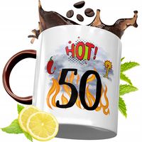 Kubek Bordowy 50 Urodziny Na Urodziny Prezent Z Nadrukiem Ze Zdjęciem