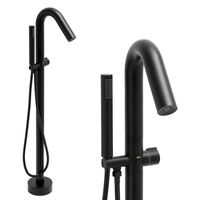 Bateria łazienkowa z prysznicem czarna do wanny - Yoka