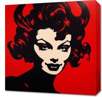 Obraz 50x50cm Czerwona Diablica