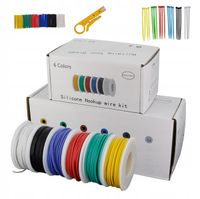 Zestaw 6 przewodów silikonowych AWG22 6x10mb i akcesoria