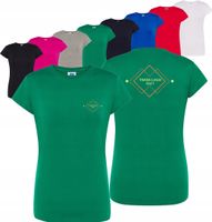 damska KOSZULKA T-shirt WŁASNY HAFT TWOJE LOGO NAPIS firmowa reklamowa