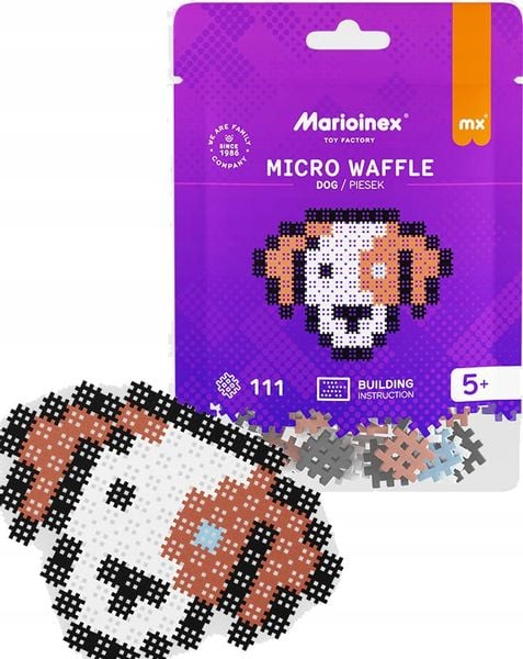 Marioinex Micro Waffle 111 elementów PIESEK - obraz puzzle zdjęcie 1